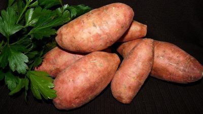 Aardappelblokjes in pikante tomatensaus