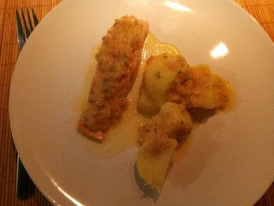 Gegrillde zalm met bearnaisesaus