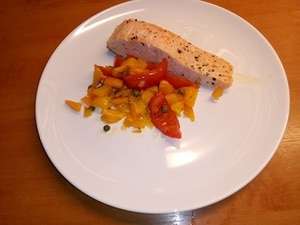 Zalm met kappertjes