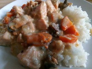 Zalm met mosselen