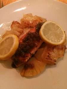 Zalm met ananas