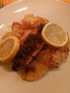 Zalm met ananas